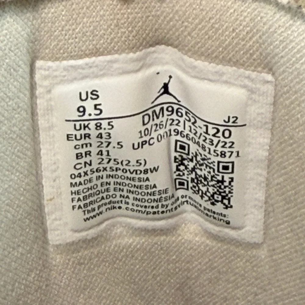 Nike Jordan 1 Mid SE Craft Inside Out White Grey Sail DM9652-120 Mens‎ 9.5